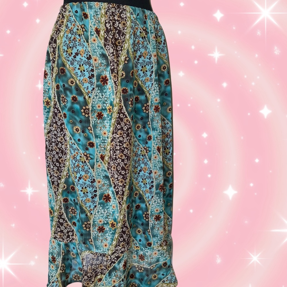 Christopher Banks Printed Midi Skirt Size Small